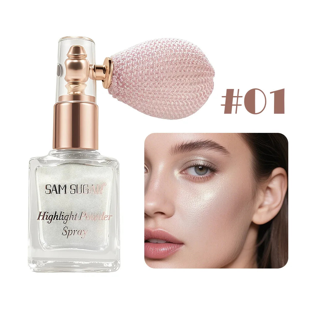 SAM SUGAR Fine Glitter Highlighter Spray – Face & Body Shimmer