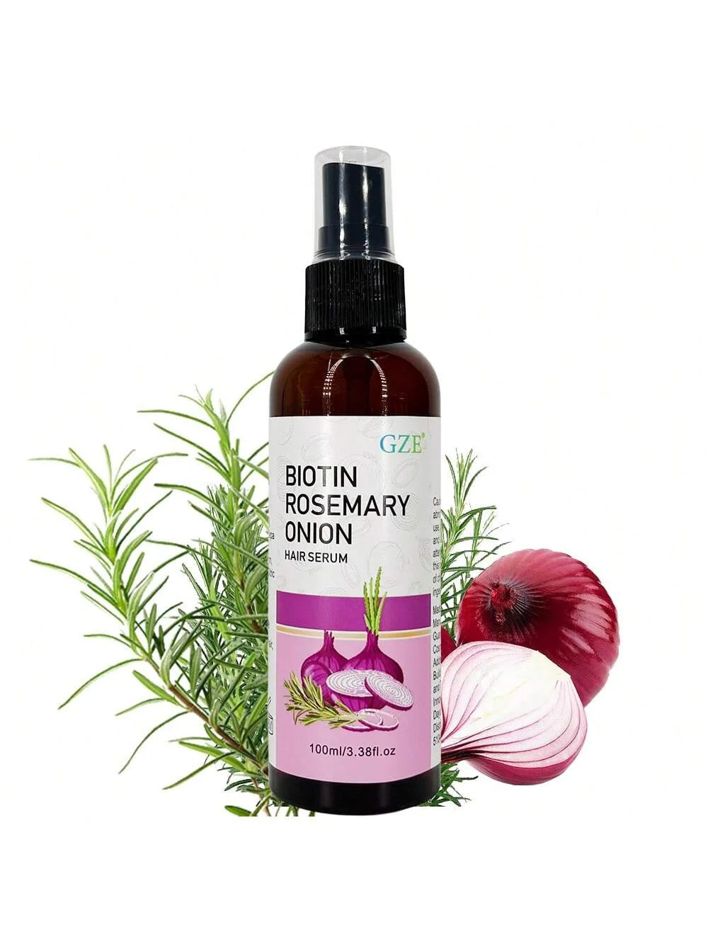 GZE Biotin Rosemary Onion Hair Serum – Heat Protection 100ml Hair Growth Serum Peaceful Pleasures Health and Wellness Biotin Rosemary