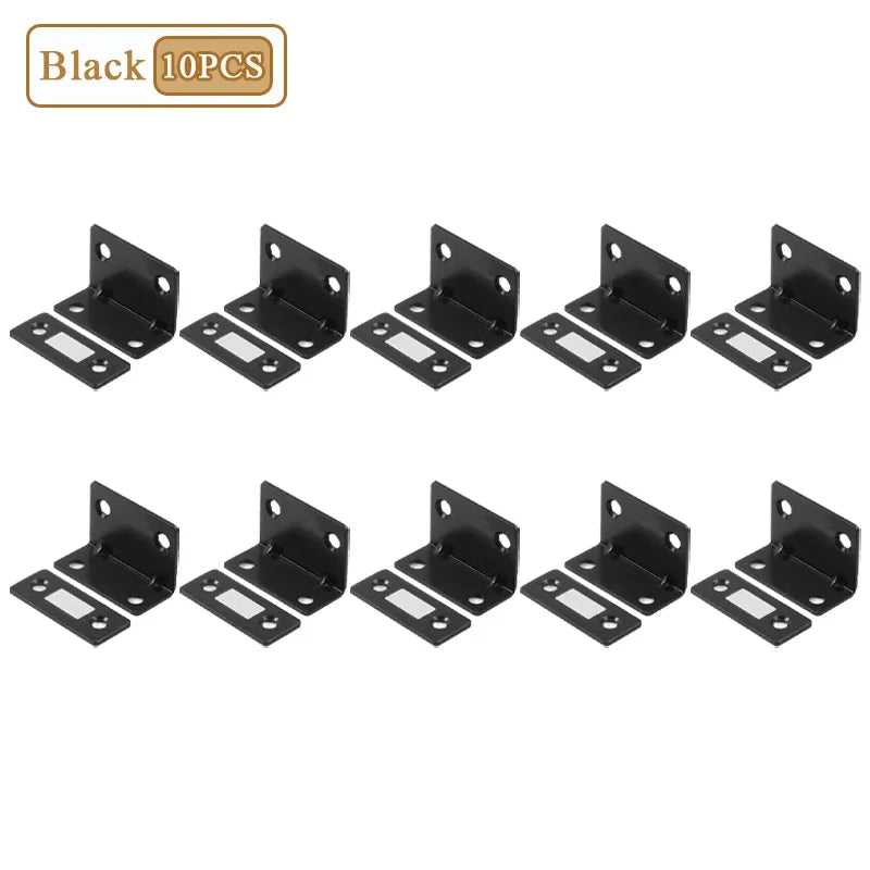 L-Shape No-Drill Magnetic Cabinet Door Catch | 1–20 Pack
