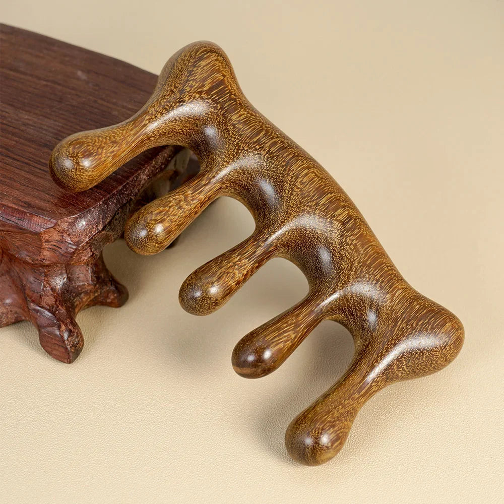 Wooden Wide Tooth Scalp Massage Comb for Hair Detangling