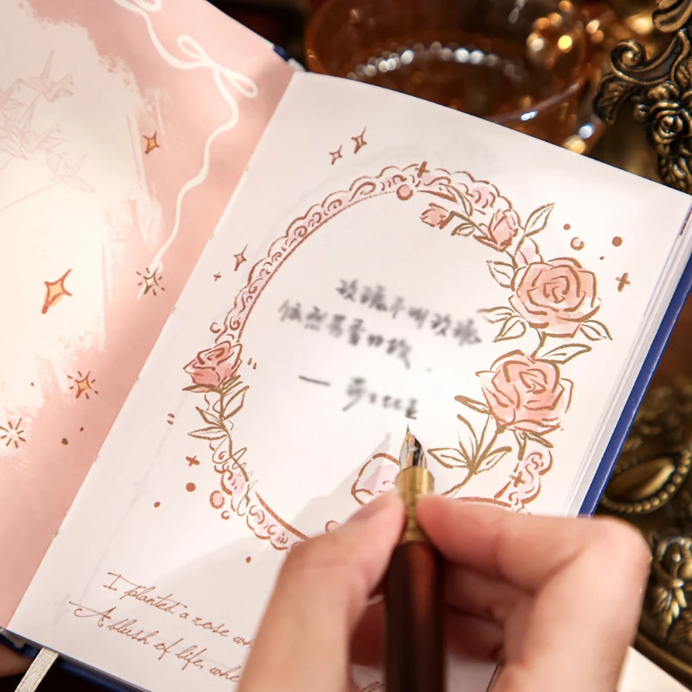 Full A6 Handbook Rose Romance Series Wishing Theme Student Notebook