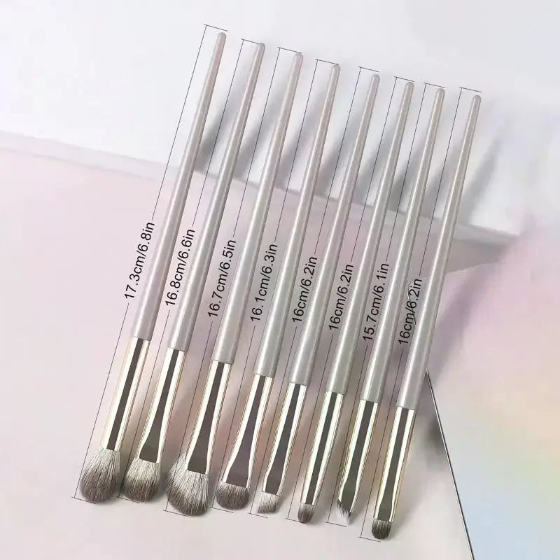 8pcs Eye Makeup Brushes Set Detail Eyeshadow Brush Makeup Brush Ultra Soft Eyeshadow Eyeliner Makeup Tool Peaceful Pleasures Health and Wellness