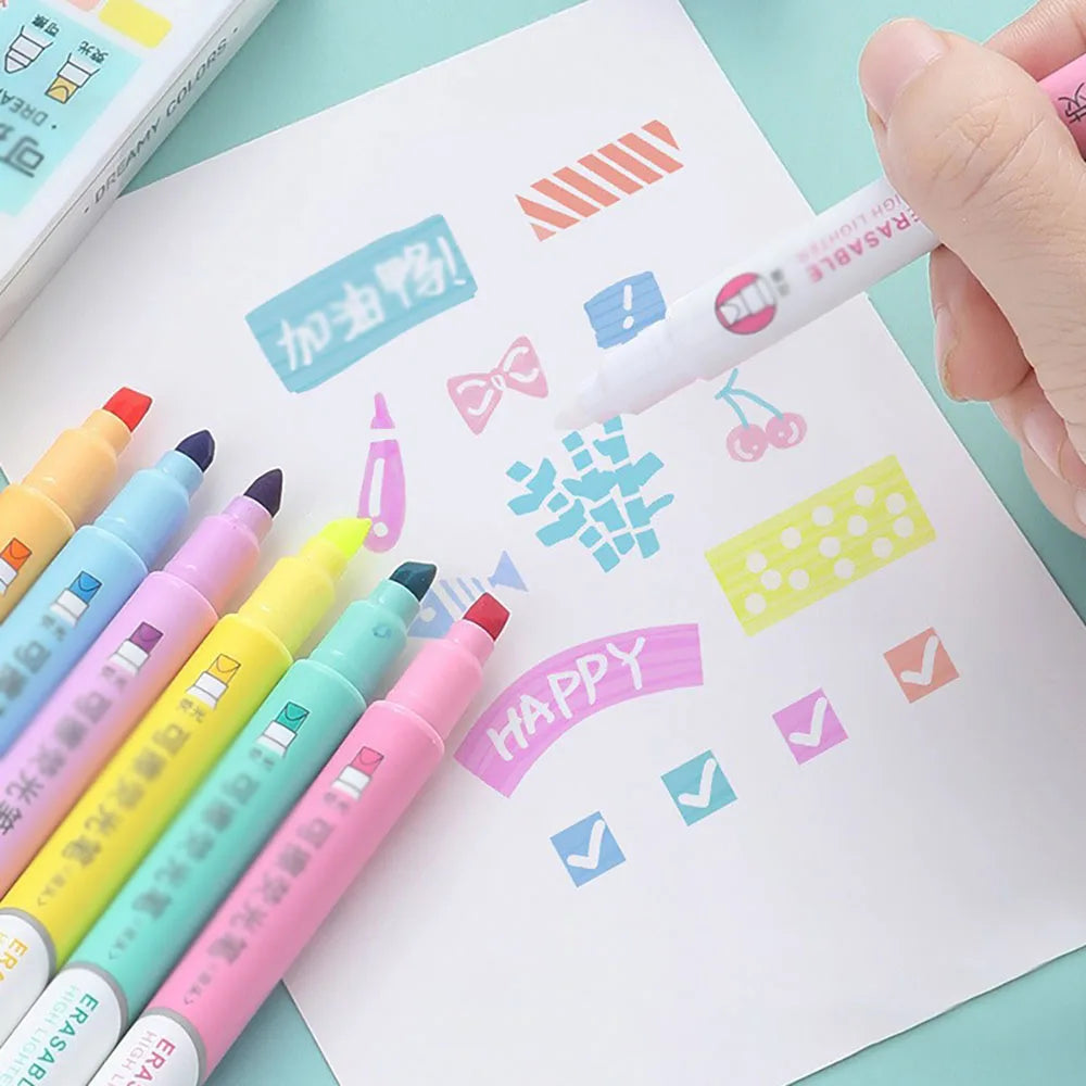 Erasable Highlighter Pen Creative Graffiti Hand Account Student