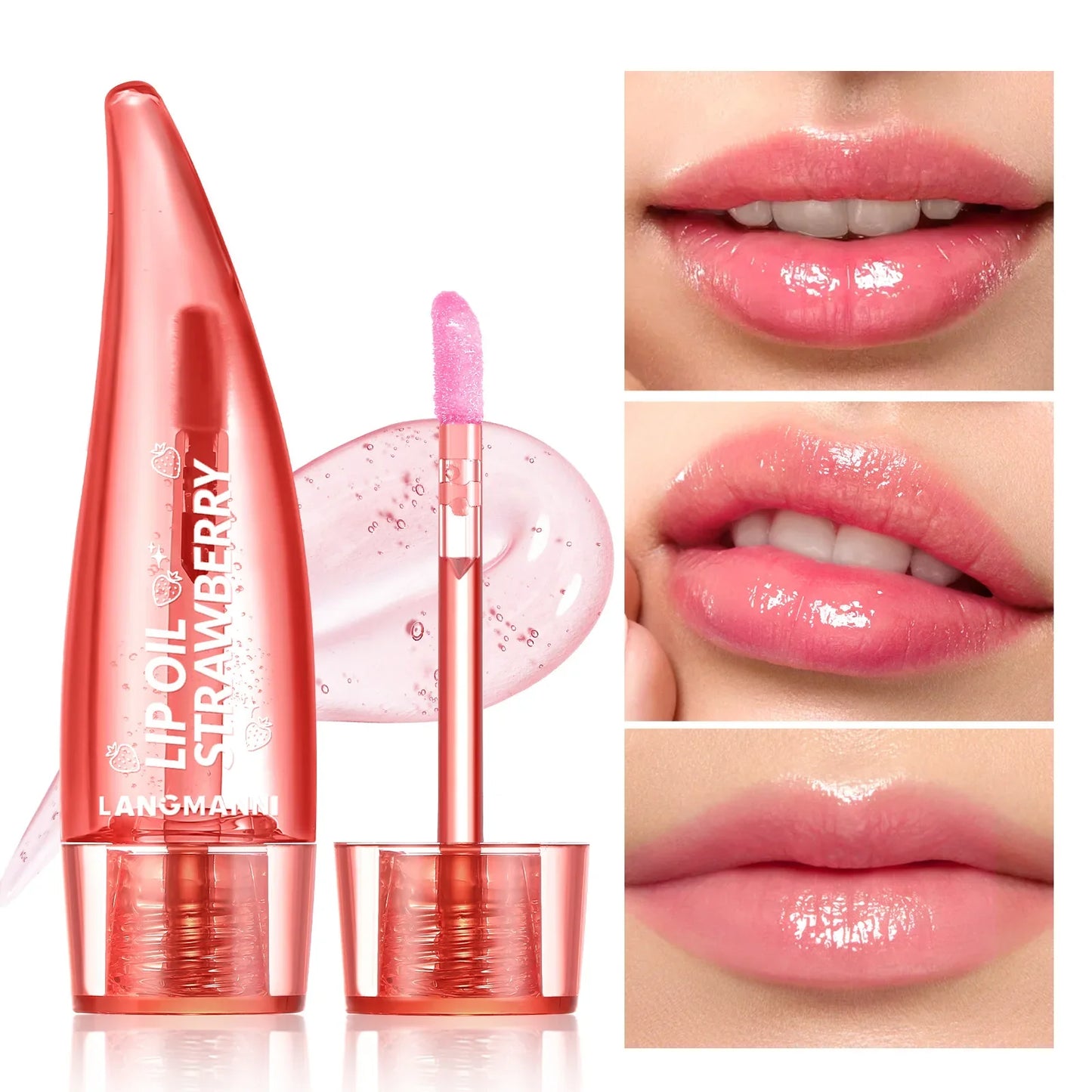 Aloe Vera Color-Changing Lip Gloss Oil – Strawberry Flavor