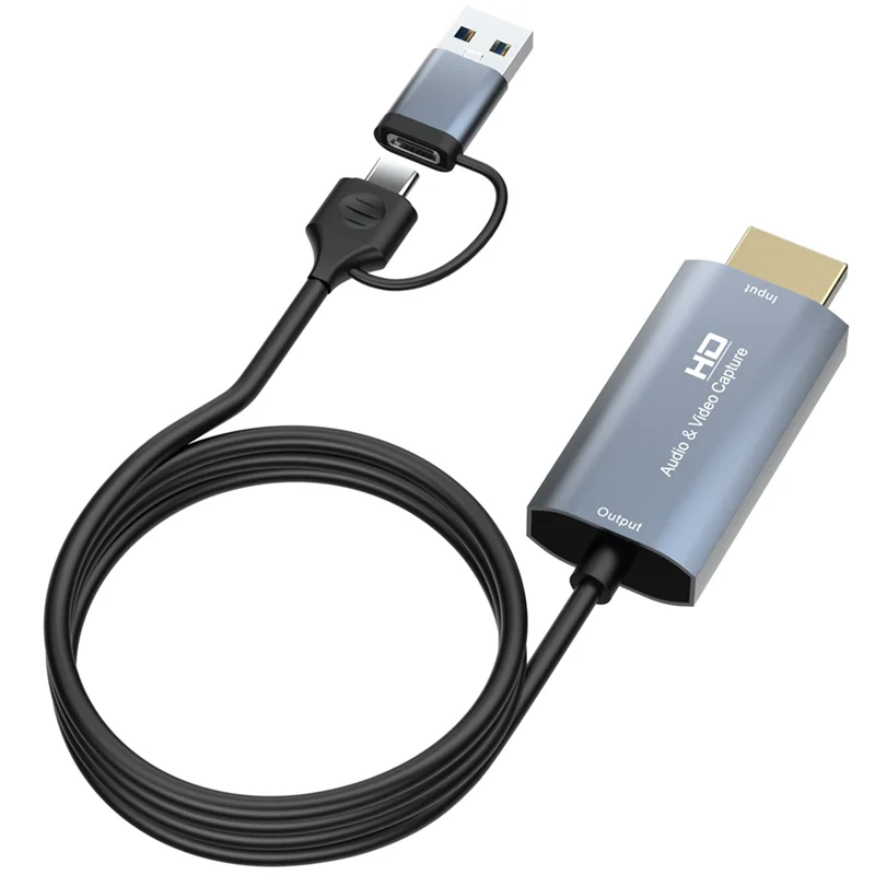 Y51A-4K -Compatible To Type-C+USB Capture Card Mobile Phone Live Audio Video Capture Card 1.8M Peaceful Pleasures Health and Wellness