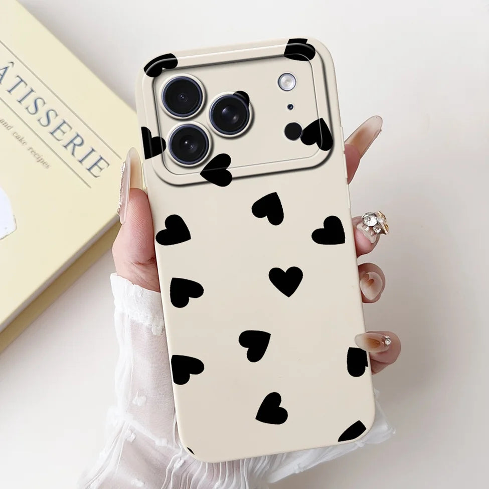 iPhone 17 Pro Silicone Case | Cute Kawaii Floral Painted Cover
