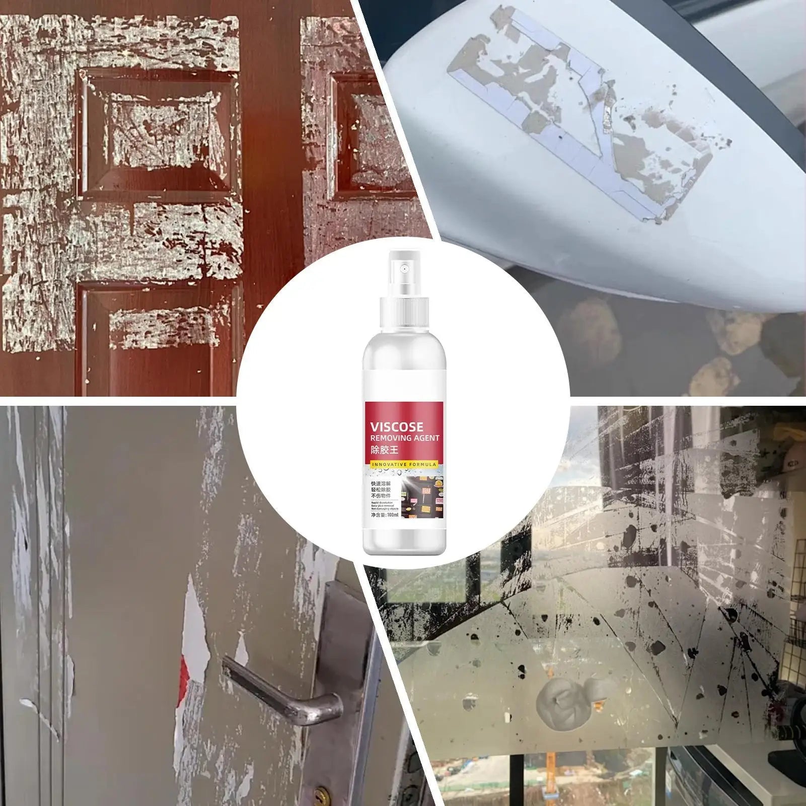 100ml Powerful Adhesive Remover Spray Multi-Surface Glue Cleaner For Car Wall Floor, Effective On Sticky Residues Tape Gum Peaceful Pleasures Health and Wellness