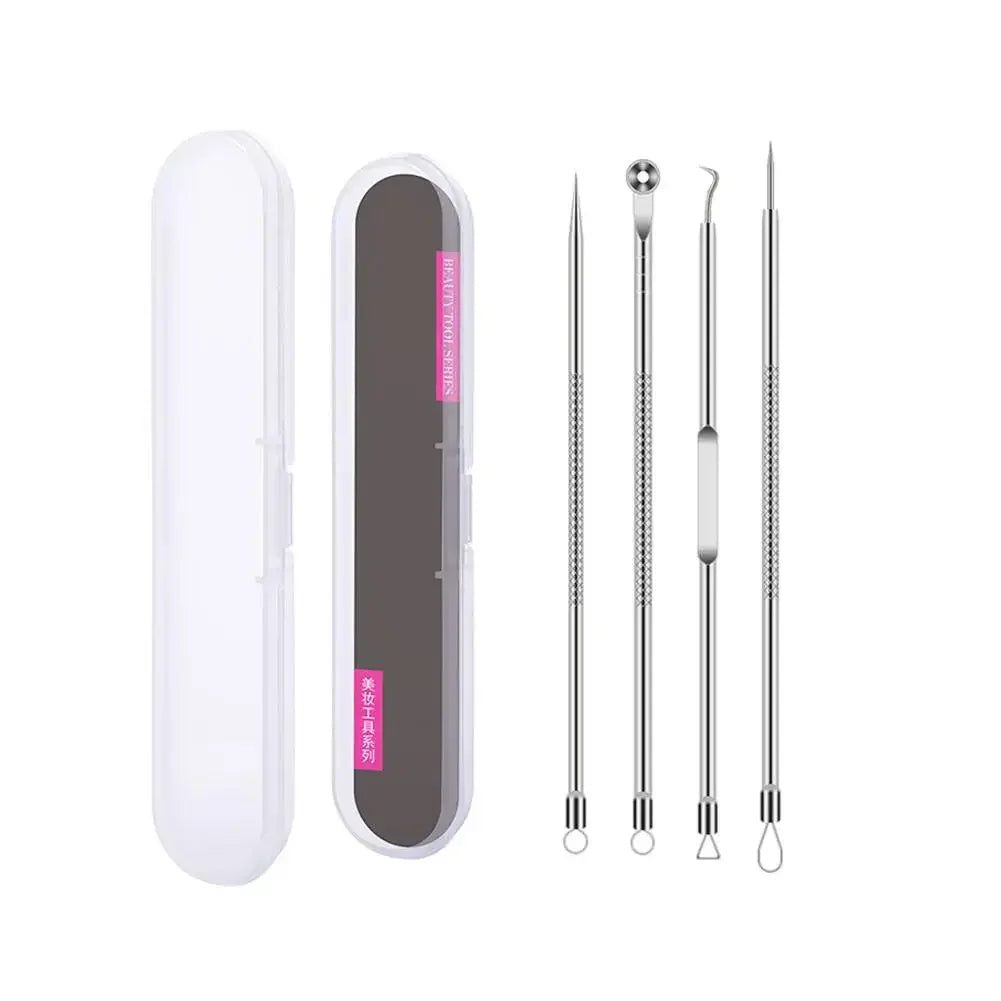 4-Piece Blackhead Remover Tool Set – Stainless Steel Peaceful Pleasures Health and Wellness A