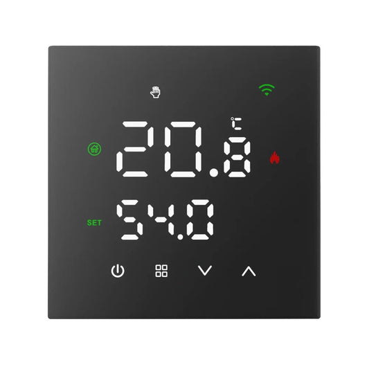 Wifi-enabled Thermostat Compatible Tuya Smart Life Programmable Floor Peaceful Pleasures Health and Wellness 16A black Electric
