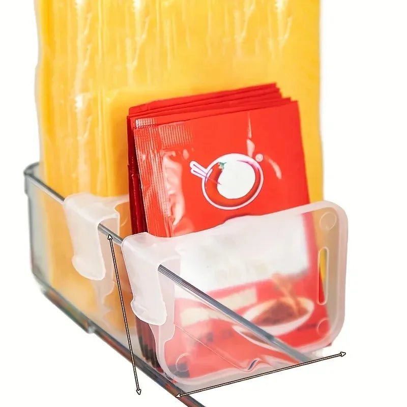 Clear Adjustable Fridge Organizer Dividers – Set of 8/16/24