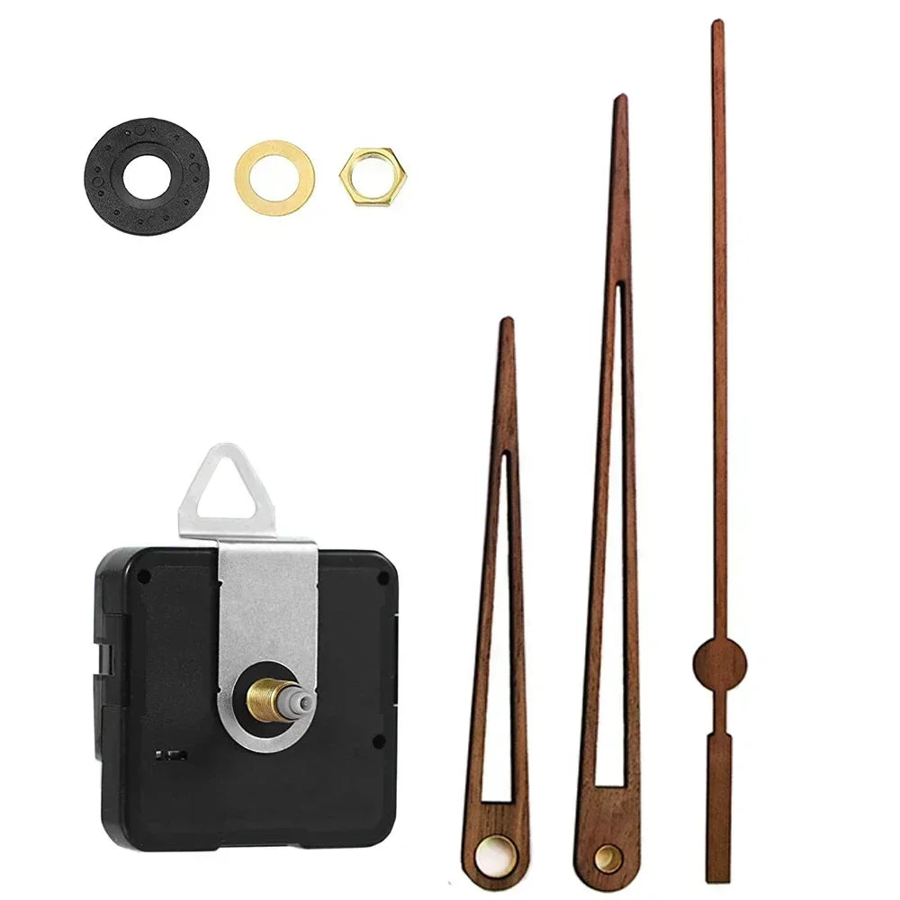 Black Walnut Traced Replacement Hands Atomic Quartz Silent Controlled Wall Clock Movement Mechanism DIY Set Accessories Peaceful Pleasures Health and Wellness D