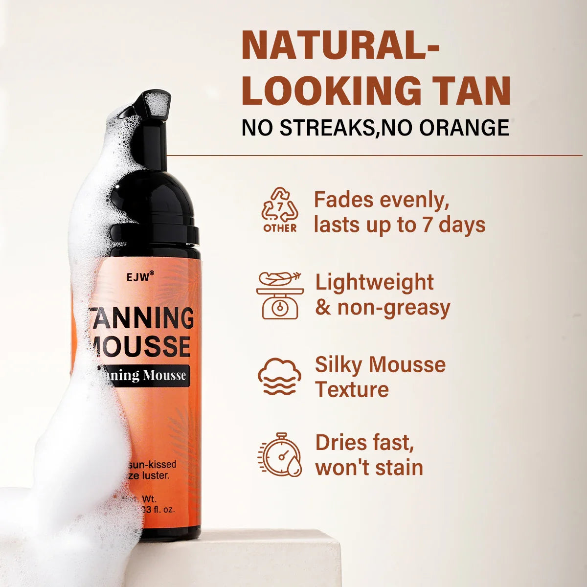 Self-Tanning Mousse – Even, Moisturizing & Fast-Absorbing Tan