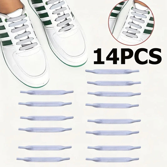 Elastic Flat Non Tied Shoelace Buckle Simple Lazy Shoelaces Sports Peaceful Pleasures Health and Wellness