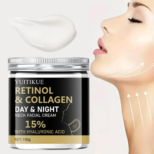 YUITIKUE Retinol Collagen Neck Cream 100g - 15% Retinol & Hyaluronic Acid, Day & Night Moisturizing, Firms & Lifts Neck Skin Peaceful Pleasures Health and Wellness Default Title