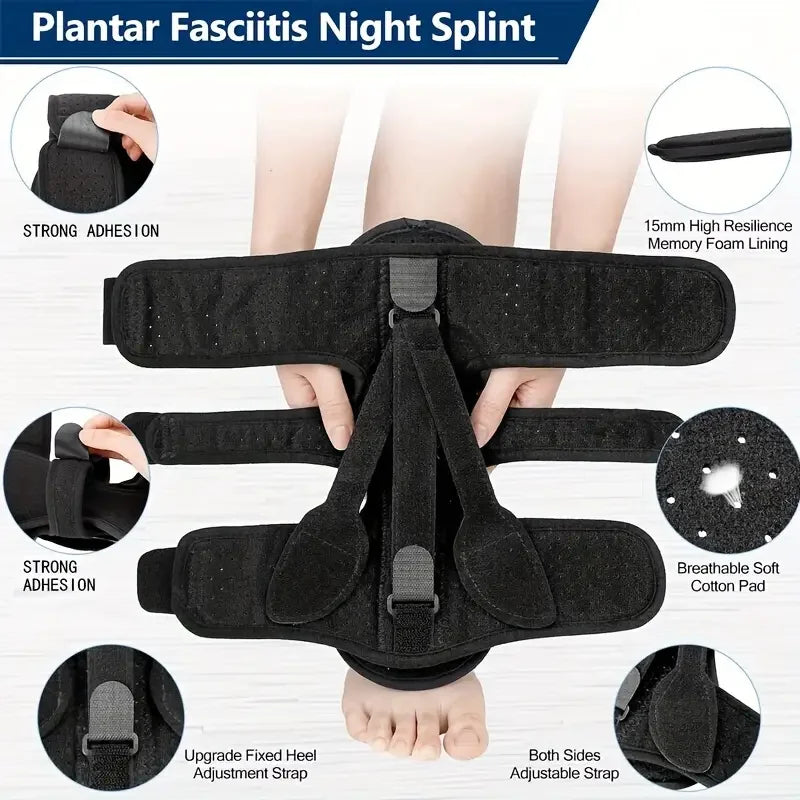 1pc Foot Metatarsal Correction Ankle Fixture Brace,Plantar Myofasciitis Eversion Protector,Foot Support Night Foot Drop Orthosis Peaceful Pleasures Health and Wellness