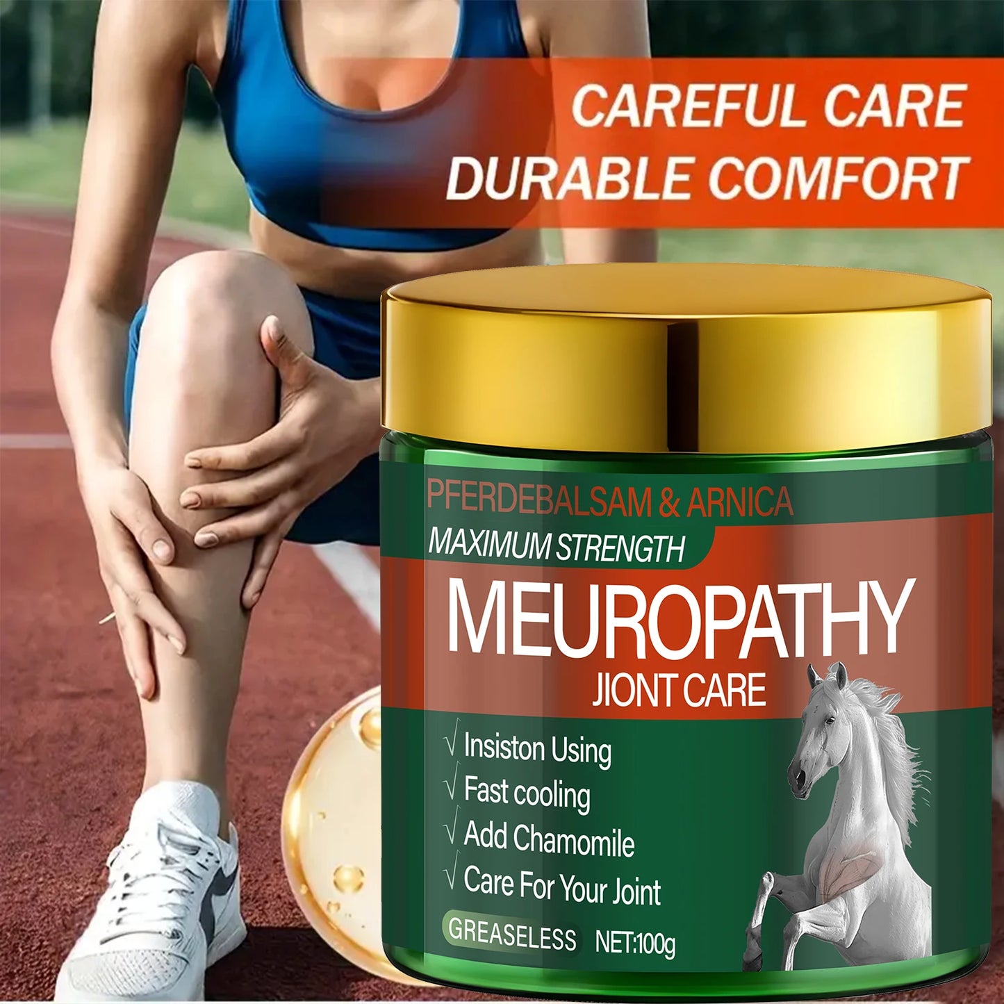 Pferdebalsam & Arnica Cooling Body Cream | Max Strength Formula Cooling Body Cream Peaceful Pleasures Health and Wellness