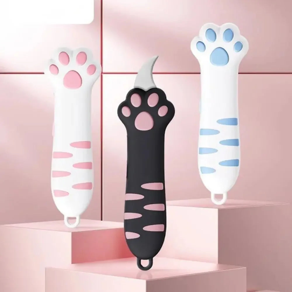 Cat Paw Mini Box Cutter – Cute Portable Utility Knife for Crafts