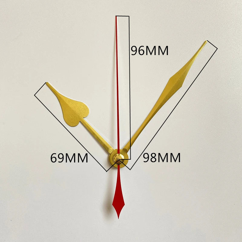 Mute DIY Wall Clock Movement Mechanism with Clock Hands Silent Kit Battery Operated Watch Repair Parts Replacement Set Peaceful Pleasures Health and Wellness Metal Hands 26 13MM Shaft Length