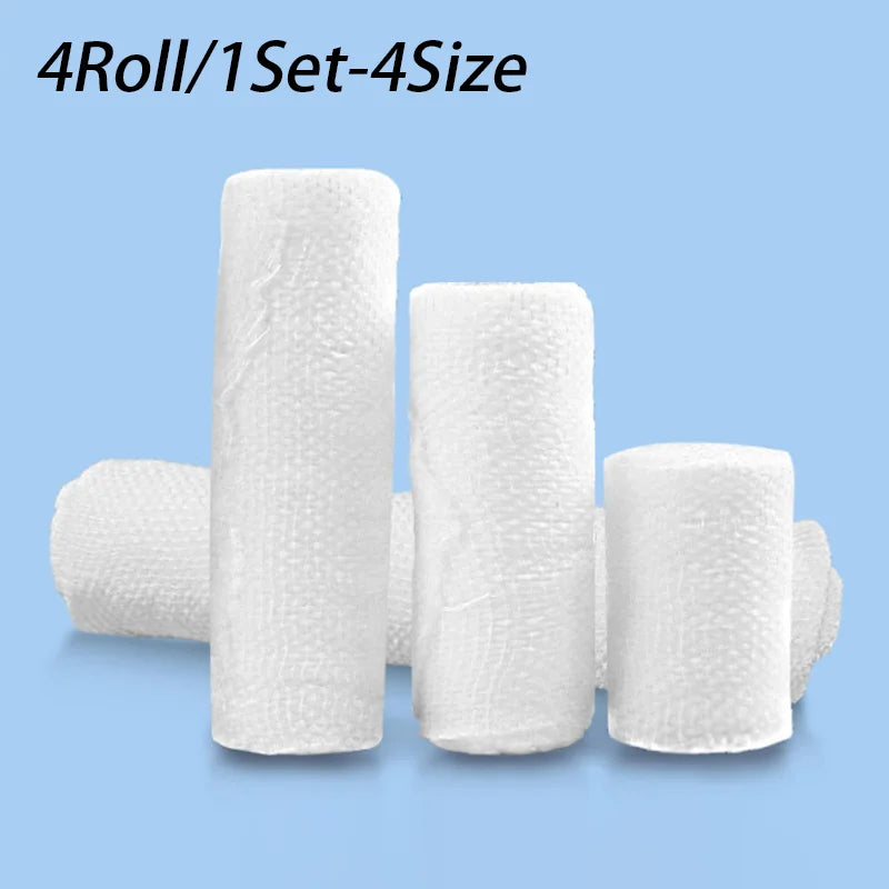 Cotton Gauze Elastic Bandage,Soft And Breathable Dressing,Pressure Bandage Suitable For Medical Wound Care Peaceful Pleasures Health and Wellness White