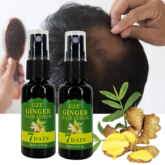 GZE Ginger Hair Serum 2-Pack | 7-Day Moisturizing & Strengthening Hair Strengthening Serum Peaceful Pleasures Health and Wellness
