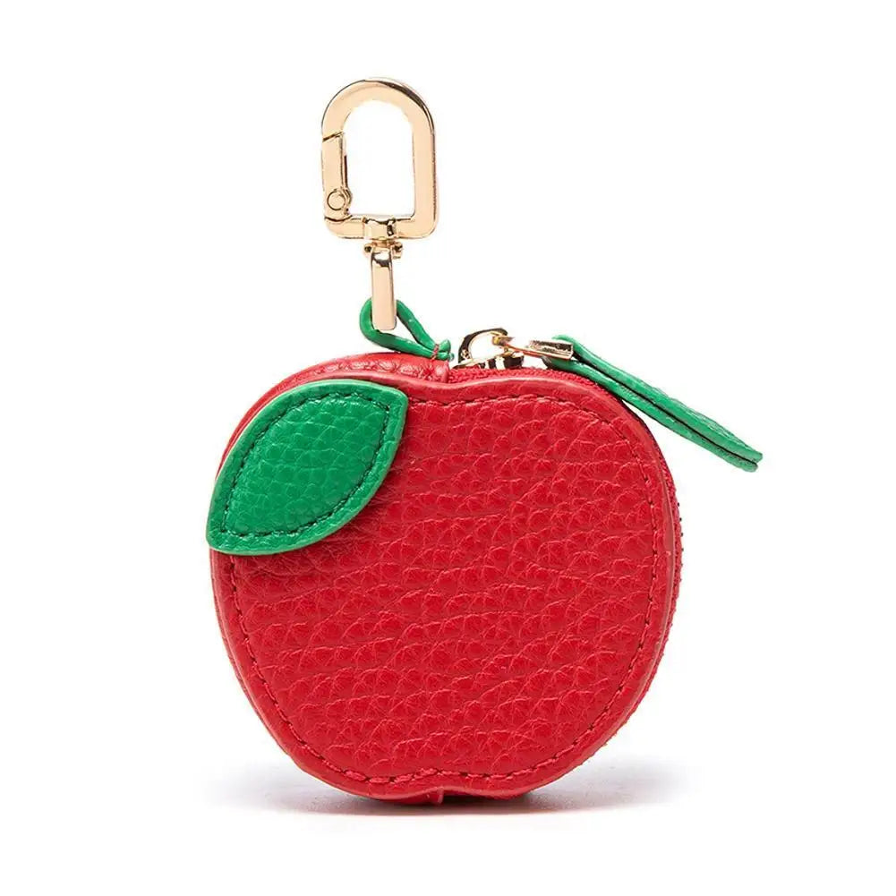 Cute Fruit Coin Purse Keychain | Cherry Blueberry PU Leather