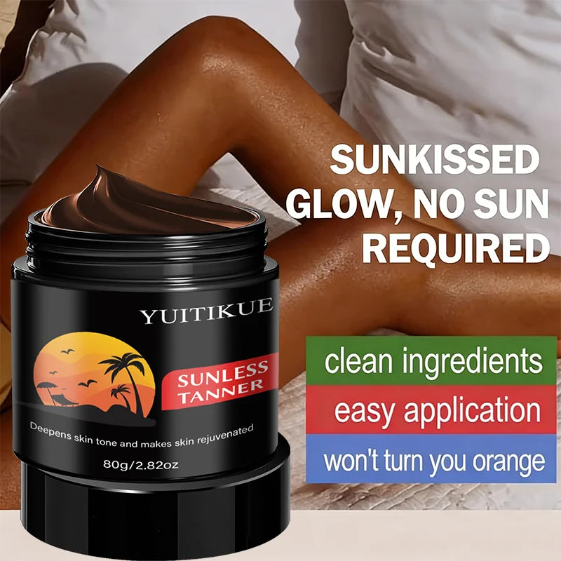 YUITIKUE Natural Sunless Tanning Cream | Self Tanner 80g Self Tanning Cream Peaceful Pleasures Health and Wellness
