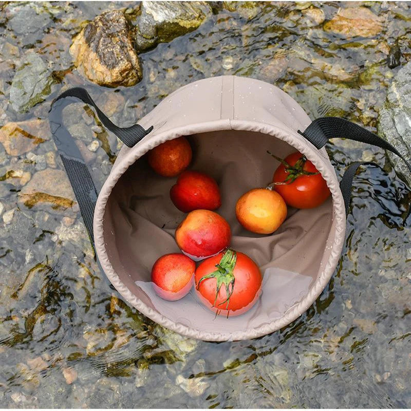 Outdoor Camping Folding Water Bucket Multi-functional Large-capacity Portable Fishing Bucket Storage Telescopic Water Bucket Peaceful Pleasures Health and Wellness