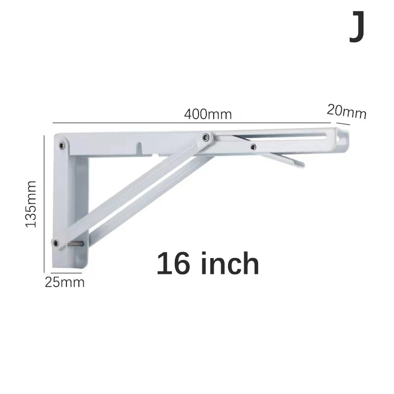 20/25/30/35/40cm Triangle Folding Angle Bracket Heavy Support Adjustable Wall Shelves Mounted Table Shelves Home Hardware Peaceful Pleasures Health and Wellness J