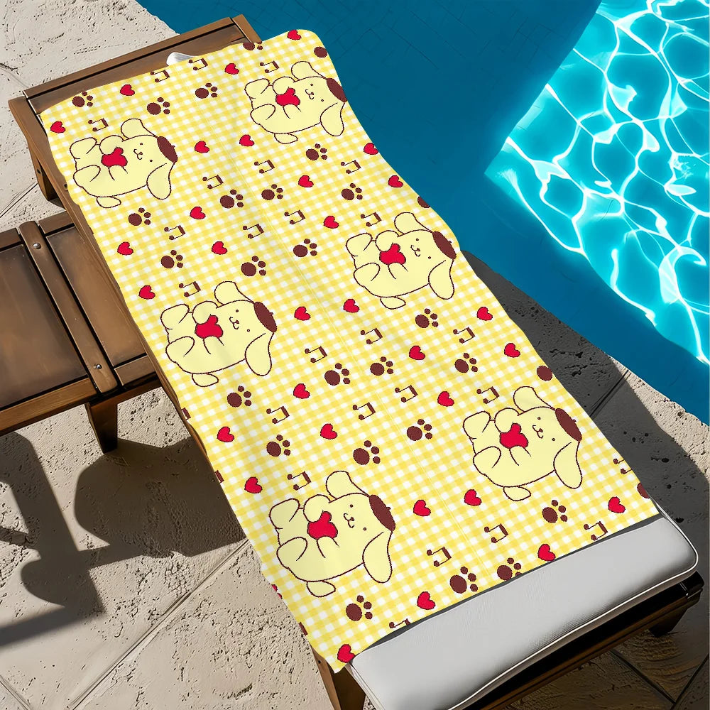 Pompompurin Quick-Dry Beach Towel | Cartoon Sports Travel Towel