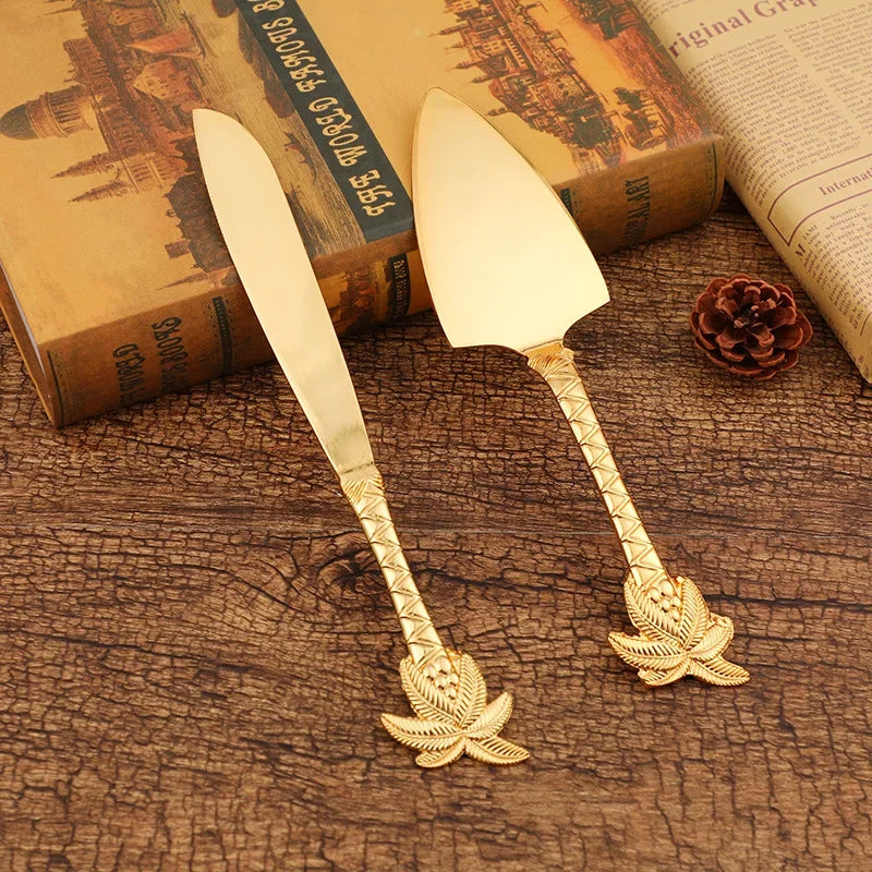 2Pcs Wedding Cake Knife and Shovel Pizza Bread Knife Wedding Supplies Cake Knife Triangle Bread Shovel Baking Tools Peaceful Pleasures Health and Wellness Style 55
