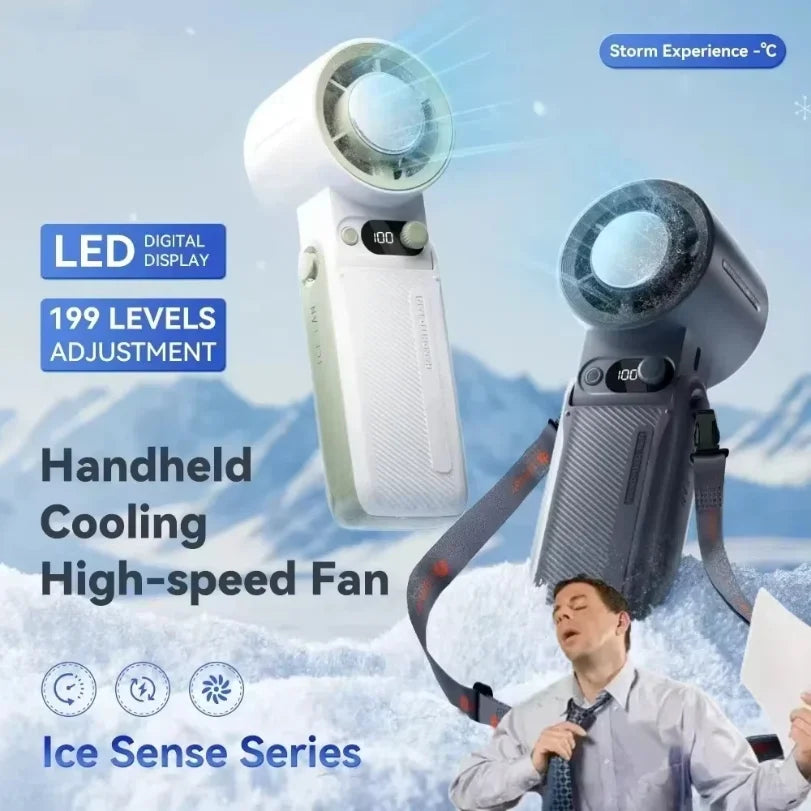 Portable Handheld Fan 3-in-1 | 199 Speeds, 8000mAh Battery