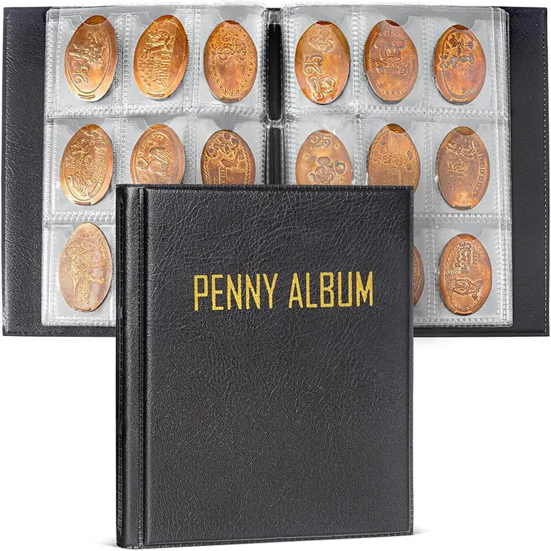 Coins Storage Album Coins Collection Book 108 Pockets Transparent PVC Multi-purpose Stamps Commemoration Home Supplies Peaceful Pleasures Health and Wellness