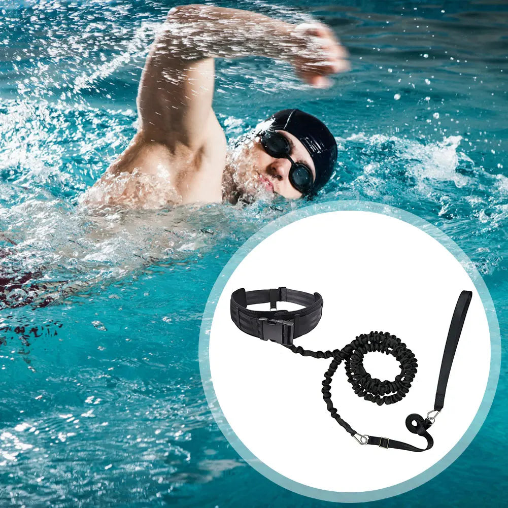 Swim Training Resistance Belt – Stationary Pool Swim Tether Peaceful Pleasures Health and Wellness