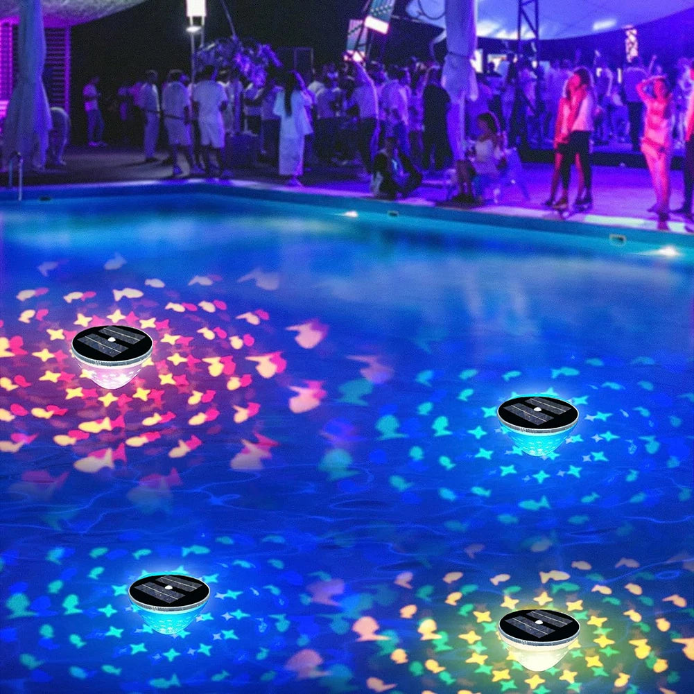 Solar Floating Pool Light,Energy Saving Water Resist Pond Lamp For Patios Streets,Hollow Waterproof Decorative Pond Lights Peaceful Pleasures Health and Wellness