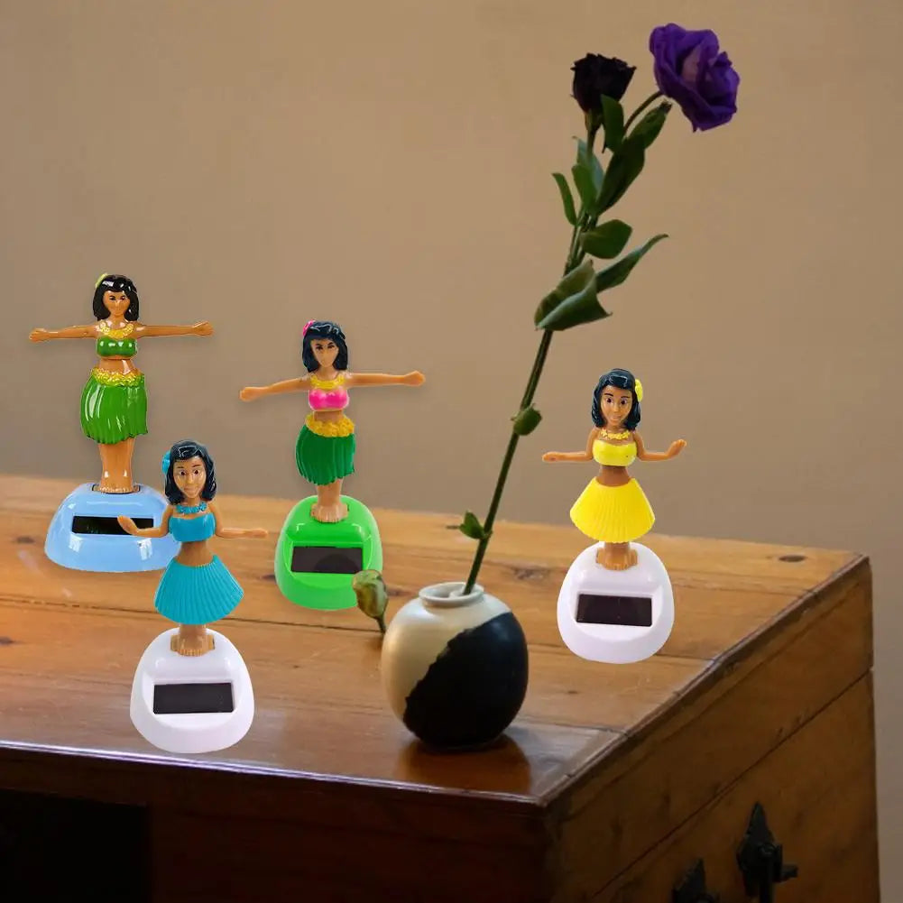 Car Decoration Dancing Doll Car Accessories Solar Power Toy Shaking Head Hawaii Swinging Animated Girl Car Ornament Car-styling Peaceful Pleasures Health and Wellness