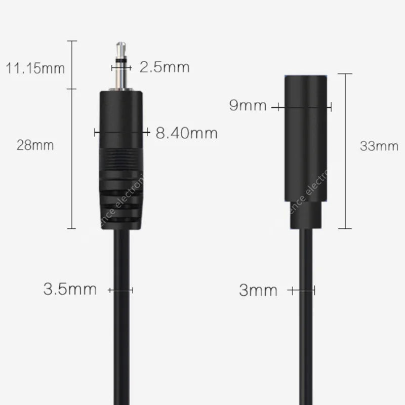 1/2/5Pcs 2.5mm Mono Stereo Audio Cable Male Female Plug Jack Connector 2/3Pin Extension Wire DIY Earphone Mic Repair Cable Peaceful Pleasures Health and Wellness