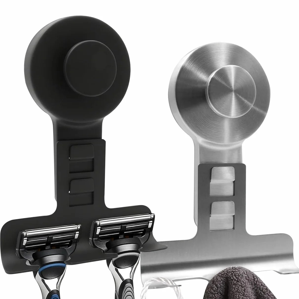 3-Hook Suction Cup Razor Holder for Shower – Stainless Steel Shower Razor Holder Peaceful Pleasures Health and Wellness