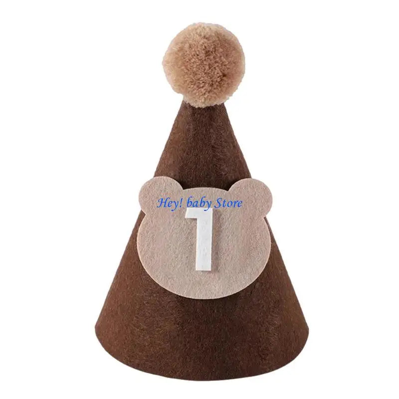 Baby Bear Birthday Hat | Soft Plush Beanie for Party & Photos