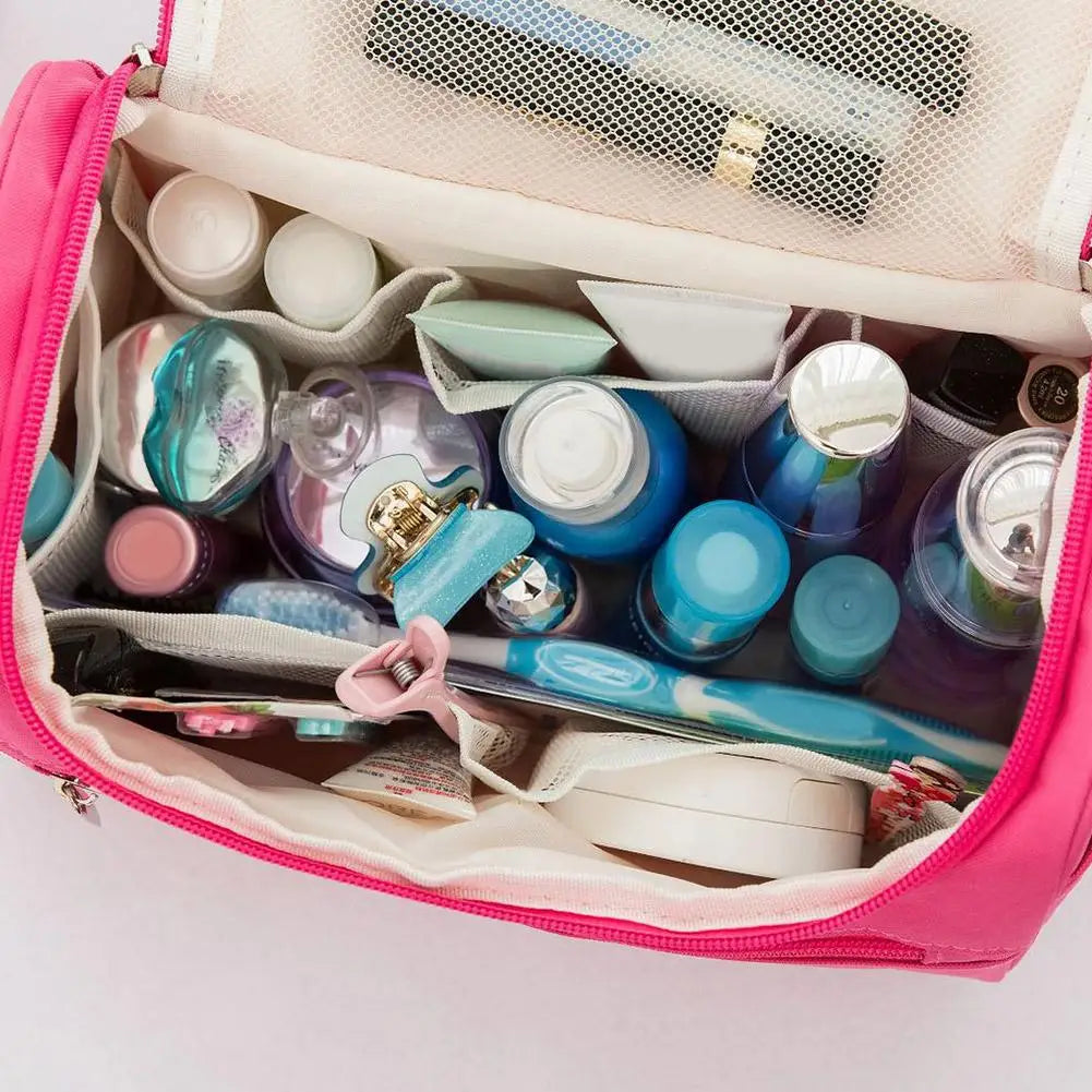 Travel Wash Makeup Bag,Large Capacity Cosmetic Organizer Waterproof Toilet Bag Portable Durable Toiletry Bag for Daily Use Peaceful Pleasures Health and Wellness