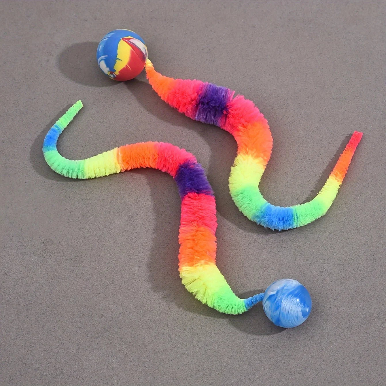 Interactive Cat Toy – Bouncing Ball & Caterpillar Teaser Set