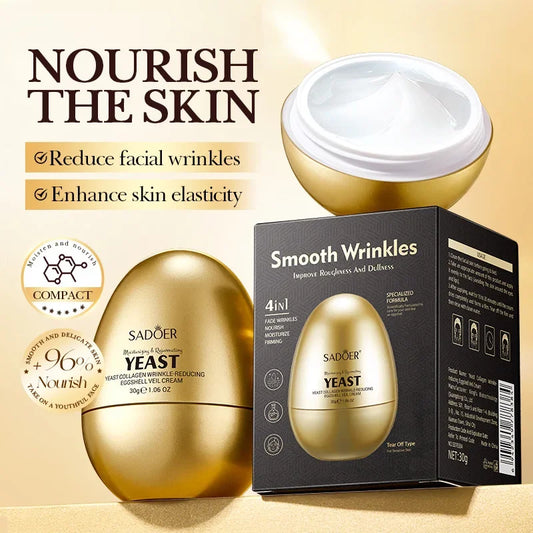 SADOER Yeast Collagen Anti Wrinkles Face Cream Moisturizing Anti-Aging Whitening Facial Cream For Face Skin Care Products Peaceful Pleasures Health and Wellness