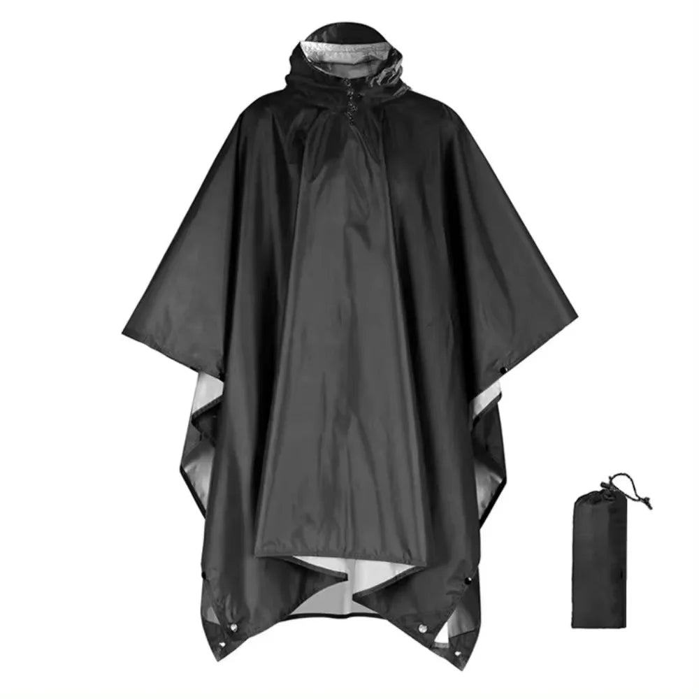 New 3 in 1 Outdoor Raincoat Hooded Sleeve Multifunction Rain Poncho Waterproof Portable Outdoor Rainwear Hiking Travel Peaceful Pleasures Health and Wellness