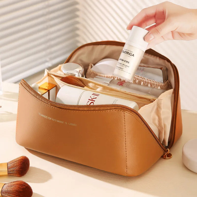 Travel Makeup Organizer Bag – Zippered Cosmetic Pouch