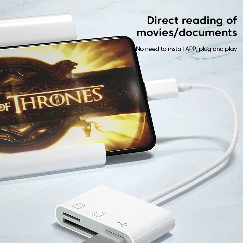 3-in-1 USB-C Micro USB TF SD Card Reader Adapter