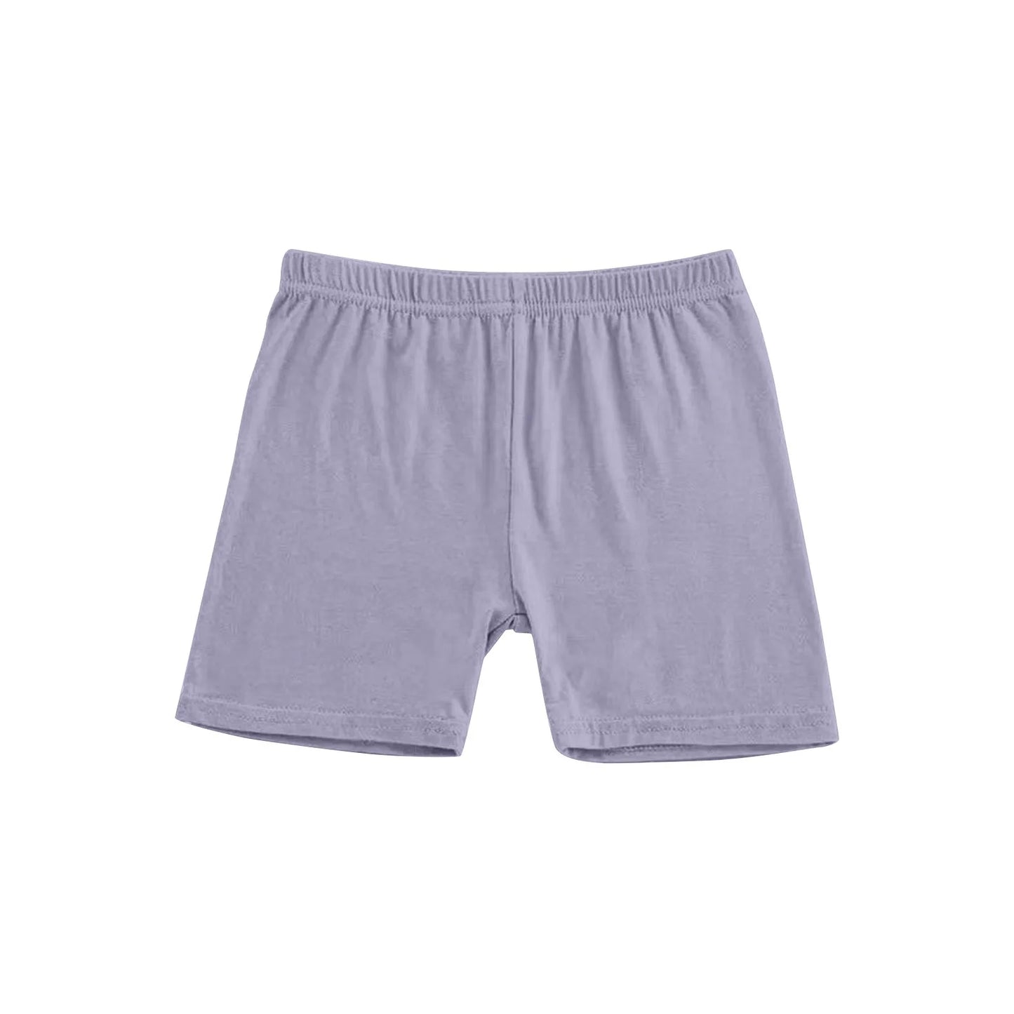 Girls Summer Safety Leggings Cycling Pants Children Anti-emptied Stretch Solid Color Mid-rise Yoga Dancing Shorts 1PC Peaceful Pleasures Health and Wellness Light Purple 110