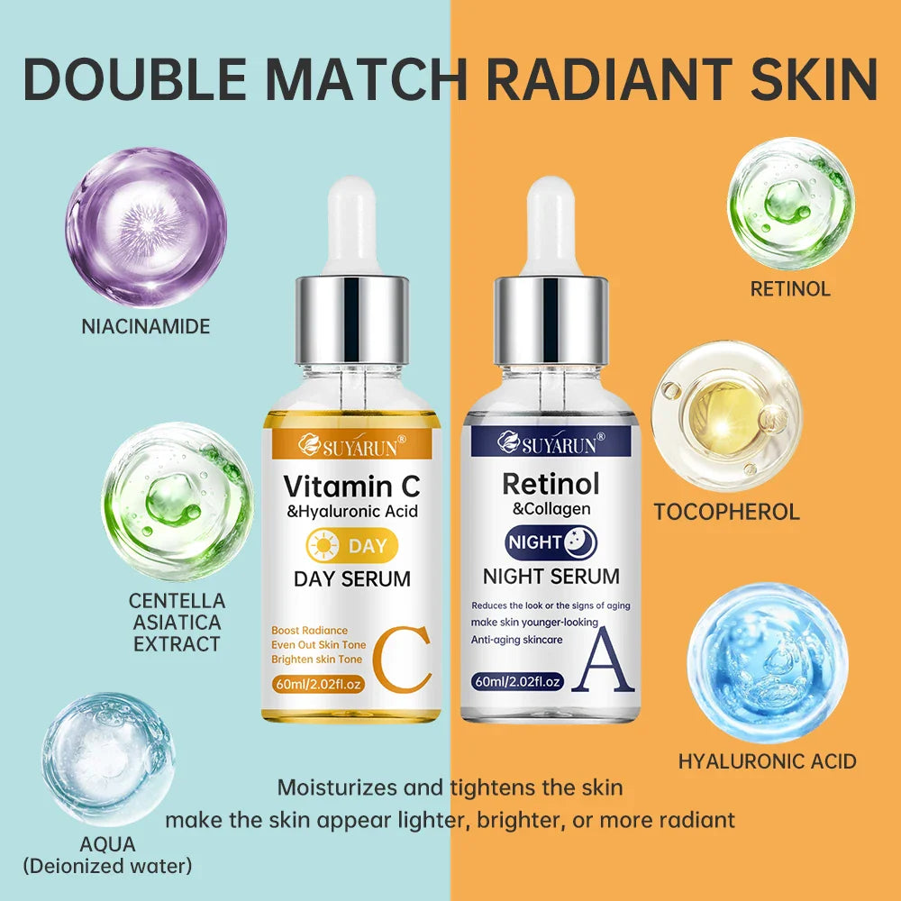 SUYARUN Vitamin C & Retinol Face Serum – Day & Night 2-in-1