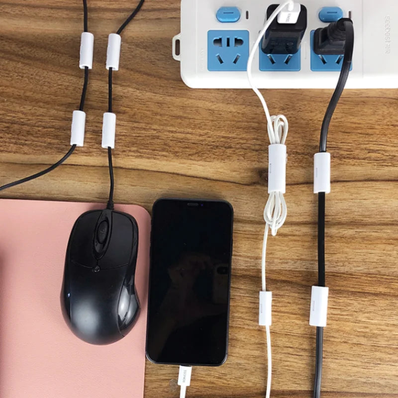 Adhesive Cable Organizer Clips – 20 Pcs Wire Cord Holder