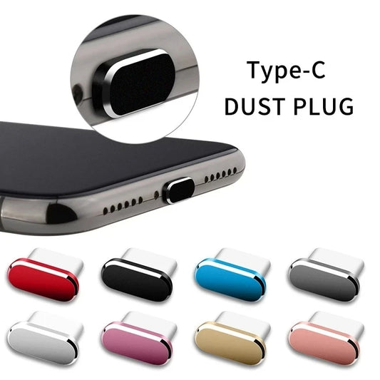 Metal Type-C Dust Plug USB Port Protector Cap – 2 Pack Phone Port Protector Peaceful Pleasures Health and Wellness