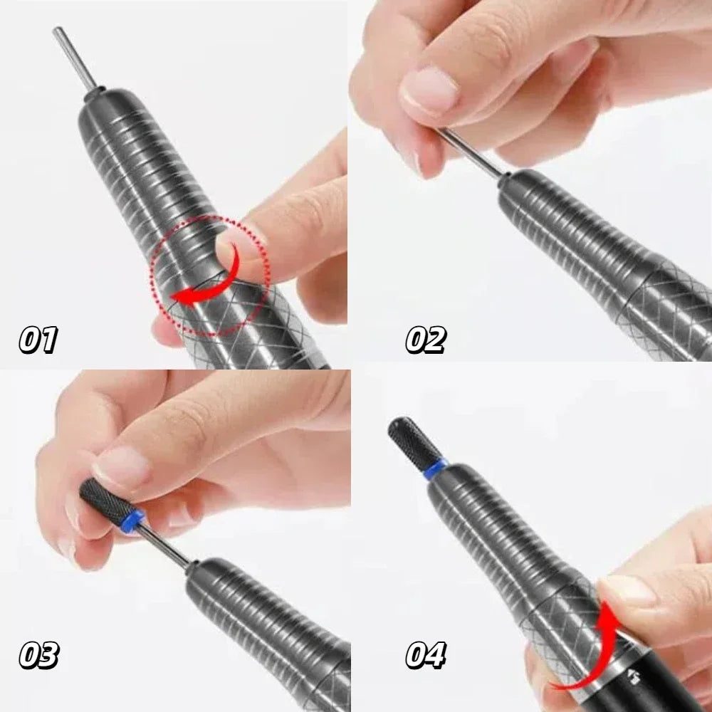40000RPM Brushless Electric Nail Drill | Rechargeable Manicure Tool