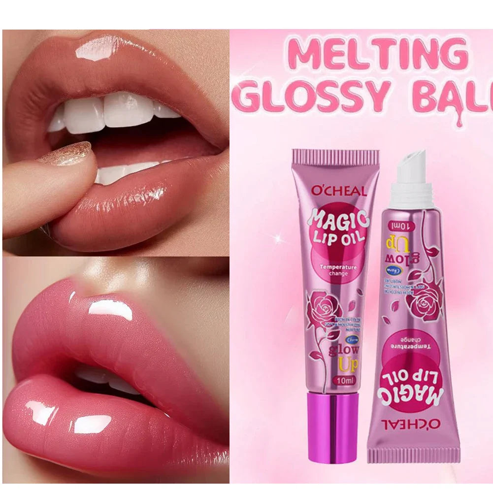 O'CHEAL Magic Color-Changing Lip Oil – Plumping & Moisturising